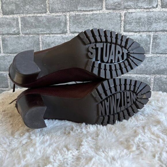 Stuart Weitzman Mackinac Leather Booties Size 8.5 - Picture 11 of 11